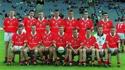 24 September 2000: Cork team ahead of the All Ireland Minor Football Championship Final match between Cork and Mayo at Croke Park in Dublin. Photo by Ray McManus/Sportsfile
