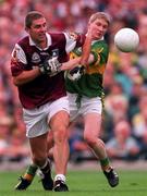 24 September 2000; Kevin Walsh of Galway is tackled by Michael Francis Russell of Kerry during the Bank of Ireland All-Ireland Football Championship Final Replay between Galway and Kerry at Croke Park in Dublin. Photo by Ray McManus/Sportsfile