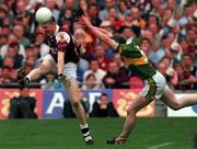 24 September 2000; John Donnellan of Galway is tackled by Tomas O'Se of Kerry during the Bank of Ireland All-Ireland Football Championship Final Replay between Galway and Kerry at Croke Park in Dublin. Photo by Ray McManus/Sportsfile
