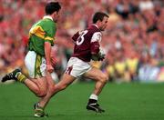 24 September 2000; Derek Savage of Galway in action against Michael McCarthy of Kerry during the Bank of Ireland All-Ireland Football Championship Final Replay between Galway and Kerry at Croke Park in Dublin. Photo by Ray McManus/Sportsfile