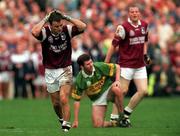 24 September 2000; Derek Savage of Galway reacts after missing a chance during the Bank of Ireland All-Ireland Football Championship Final Replay between Galway and Kerry at Croke Park in Dublin. Photo by Ray McManus/Sportsfile