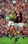 24 September 2000; Donal Daly of Kerry goes up for the ball with Sean O Domhnaill and Joe Bergin of Galway during the Bank of Ireland All-Ireland Football Championship Final Replay between Galway and Kerry at Croke Park in Dublin. Photo by Damien Eagers/Sportsfile