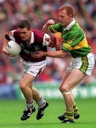 24 September 2000; Declan Meehan of Galway is tackled by Liam Hassett of Kerry during the Bank of Ireland All-Ireland Football Championship Final Replay between Galway and Kerry at Croke Park in Dublin. Photo by Ray McManus/Sportsfile