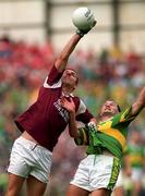 24 September 2000; Kevin Walsh of Galway goes up for a high ball with Donal Daly of Kerry during during the Bank of Ireland All-Ireland Football Championship Final Replay between Galway and Kerry at Croke Park in Dublin. Photo by Ray McManus/Sportsfile