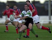 23 September 2000; Eric Elwood of Connacht in action during the Guinness Interprovincial Rugby Championship match between Connacht and Munster at the Sportsground in Galway. Photo by Matt Browne/Sportsfile