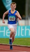 18 July 2015; Jack Gallagher, Longford A.C, competing in the Boys U12 600 metres. GloHealth National Juvenile Relay and B Championships. Harriers Stadium, Tullamore, Co. Offaly. Picture credit: Piaras Ó Mídheach / SPORTSFILE