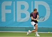 23 July 2015; Sam Barry, Ireland, in action against Daniel Evans, Great Britain. FBD Irish Men's Open Tennis Championship, Fitzwilliam Lawn Tennis Club, Dublin. Picture credit: Sam Barnes / SPORTSFILE