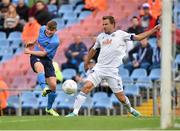 23 July 2015; Ryan Swan, UCD, has his shot at goal blocked by Martin Dobrotka, Slovan Bratislava. UEFA Europa League, Second Qualifying Round, Second Leg, UCD v Slovan Bratislava. UCD Bowl, Belfield, Dublin. Picture credit: Matt Browne / SPORTSFILE