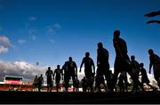 24 July 2015; The two teams walk out for the start of the game. SSE Airtricity League Premier Division, Sligo Rovers v St Patrick's Athletic. The Showgrounds, Sligo. Picture credit: David Maher / SPORTSFILE