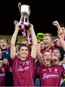 24 July 2015; Galway captain Michael Boyle lifts the Kilcoyne cup after the game. Electric Ireland Connacht GAA Football Minor Championship Final Replay, Galway v Sligo. Tuam Stadium, Tuam, Co. Galway. Picture credit: Piaras Ó Mídheach / SPORTSFILE