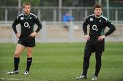 3 November 2008; Centres Luke Fitzgerald, left, and Brian O'Driscoll during Ireland Rugby Squad Training. Donnybrook Stadium, Donnybrook, Dublin. Picture credit: Brendan Moran / SPORTSFILE