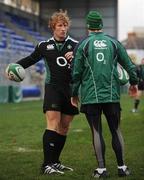 3 November 2008; Hooker Jerry Flannery with scrum-half Eoin Reddan during Ireland Rugby Squad Training. Donnybrook Stadium, Donnybrook, Dublin. Picture credit: Brendan Moran / SPORTSFILE