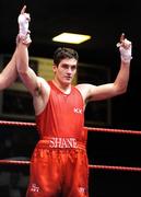 7 November 2008; Shane McGuigan, Clones, after winning his 71kg bout against John Joe Joyce, St. Matthews. National Under 21 Boxing Championships 2008 Finals, National Stadium, Dublin. Photo by Sportsfile
