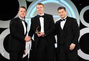 7 November 2008; Henry Shefflin, of Kilkenny, is presented with his OPEL GPA award by Dave Sheeran, Managing Director, OPEL Ireland, left, and Dessie Farrell, Chief Executive, Gaelic Players Association, during the 2008 Opel Gaelic Players of the Year awards for Hurling and Football. Citywest Hotel, Conference, Leisure & Golf Resort, Dublin. Picture credit: Brendan Moran / SPORTSFILE