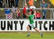 25 July 2015; Tomas Corrigan, Fermanagh, celebrates after scoring his side's only goal. GAA Football All-Ireland Senior Championship, Round 4A, Fermanagh v Westmeath. Kingspan Breffni Park, Cavan. Picture credit: Oliver McVeigh / SPORTSFILE