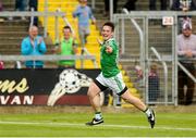 25 July 2015; Tomas Corrigan, Fermanagh, celebrates after scoring his side's only goal. GAA Football All-Ireland Senior Championship, Round 4A, Fermanagh v Westmeath. Kingspan Breffni Park, Cavan. Picture credit: Oliver McVeigh / SPORTSFILE