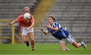 25 July 2015; Ellen Healy, Laois, in action against Lauren McConville, Armagh. TG4 Ladies Football All-Ireland Senior Championship Qualifier, Round 1, Armagh v Laois. St Tiernach's Park, Clones, Co. Monaghan. Picture credit: Brendan Moran / SPORTSFILE