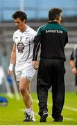25 July 2015; Emmet Bolton, Kildare, alongside manager Jason Ryan after receivings a red card from referee Marty Duffy. GAA Football All-Ireland Senior Championship, Round 4A, Kildare v Cork. Semple Stadium, Thurles, Co. Tipperary. Picture credit: Stephen McCarthy / SPORTSFILE