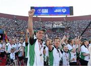 24 July 2015; Team Ireland’s Thomas Connolly, a member of Nightriders Special Olympics Riding Club, from Coolaney, Co Sligo, during the opening ceremony of the Special Olympics World Summer Games. LA Memorial Coliseum, Los Angeles, United States. Picture credit: Ray McManus / SPORTSFILE