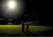 25 July 2015; Semple Stadium groundsmen prepare the pitch at 10pm ahead of the following day's three hurling matches. GAA Football All-Ireland Senior Championship, Round 4A, Kildare v Cork. Semple Stadium, Thurles, Co. Tipperary. Picture credit: Piaras Ó Mídheach / SPORTSFILE