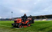 25 July 2015; Semple Stadium groundsman Dave Hanley prepares the pitch ahead for the following day's three hurling matches. GAA Football All-Ireland Senior Championship, Round 4A, Kildare v Cork. Semple Stadium, Thurles, Co. Tipperary. Picture credit: Stephen McCarthy / SPORTSFILE