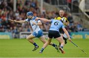 26 July 2015; Colin Dunford, Waterford, in action against Liam Rushe, Dublin. GAA Hurling All-Ireland Senior Championship, Quarter-Final, Dublin v Waterford. Semple Stadium, Thurles, Co. Tipperary. Picture credit: Dáire Brennan / SPORTSFILE
