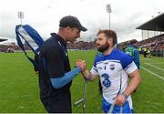 26 July 2015; Waterford selector Dan Shanahan and Noel Connors celebrate their side's victory. GAA Hurling All-Ireland Senior Championship, Quarter-Final, Dublin v Waterford. Semple Stadium, Thurles, Co. Tipperary. Picture credit: Stephen McCarthy / SPORTSFILE