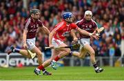 26 July 2015; Patrick Horgan, Cork, in action against Aidan Harte, left, and Andrew Smith, Galway,. GAA Hurling All-Ireland Senior Championship, Quarter-Final, Galway v Cork. Semple Stadium, Thurles, Co. Tipperary. Picture credit: Stephen McCarthy / SPORTSFILE