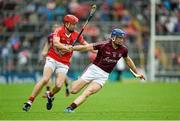 26 July 2015; Cyril Donnellan, Galway, in action against Bill Cooper, Cork. GAA Hurling All-Ireland Senior Championship, Quarter-Final, Galway v Cork. Semple Stadium, Thurles, Co. Tipperary. Picture credit: Stephen McCarthy / SPORTSFILE