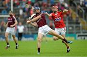 26 July 2015; Cyril Donnellan, Galway, in action against Bill Cooper, Cork. GAA Hurling All-Ireland Senior Championship, Quarter-Final, Galway v Cork. Semple Stadium, Thurles, Co. Tipperary. Picture credit: Stephen McCarthy / SPORTSFILE