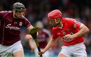 26 July 2015; Lorcán McLoughlin, Cork, in action against Joseph Cooney, Galway. GAA Hurling All-Ireland Senior Championship, Quarter-Final, Galway v Cork. Semple Stadium, Thurles, Co. Tipperary. Picture credit: Piaras Ó Mídheach / SPORTSFILE