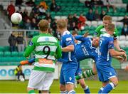 26 July 2015; Conor Kenna, Shamrock Rovers, scores against Limerick. SSE Airtricity League, Premier Division, Shamrock Rovers v Limerick. Tallaght Stadium, Tallaght, Co. Dublin. Picture credit: Sam Barnes / SPORTSFILE