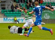 26 July 2015; Patrick Cregg, Shamrock Rovers, rounds Freddy Hall, Limerick, to score. SSE Airtricity League, Premier Division, Shamrock Rovers v Limerick. Tallaght Stadium, Tallaght, Co. Dublin. Picture credit: Sam Barnes / SPORTSFILE