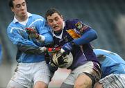 9 November 2008; Ross O'Carroll, Kilmacud Crokes, in action against James Murray, left, and Barry Sharkey, Newtown Blues. AIB Leinster Senior Club Football Championship quarter-final, Kilmacud Crokes v Newtown Blues, Parnell Park, Dublin. Picture credit: Stephen McCarthy / SPORTSFILE