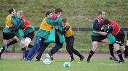 11 November 2008; Ireland players, from left, Girvan Dempsey, Paul O'Connell, Rob Kearney, Donncha O'Callaghan, Tomas O'Leary, Rory Best and Marcus Horan in action during rugby squad training. University of Limerick, Limerick. Picture credit: Brendan Moran / SPORTSFILE