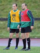11 November 2008; Ireland full-back Girvan Dempsey, left, and hooker Rory Best during rugby squad training. University of Limerick, Limerick. Picture credit: Brendan Moran / SPORTSFILE