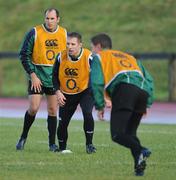 11 November 2008; Ireland full-back Girvan Dempsey and scrum-half Tomas O'Leary in action during rugby squad training. University of Limerick, Limerick. Picture credit: Brendan Moran / SPORTSFILE