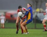 8 November 2008; Orla Cotter, Inch Rovers, in action against Tracey Lawlor, Mountmellick Sarsfields. Vhi Healthcare All-Ireland Senior Club semi-final, Inch Rovers, Cork v Mountmellick Sarsfields, Laois, Killeagh GFC, Co. Cork. Picture credit: Pat Murphy / SPORTSFILE