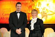 8 November 2008; Guest of Honour - Tipperary hurler - Brendan Cummins with President of the Camoge Association Liz Howard at the Camogie All-Star Awards 2008 in association with O’Neills, Citywest Hotel, Conference, Leisure & Golf Resort, Dublin. Picture credit: Ray McManus / SPORTSFILE