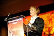 8 November 2008; President of the Camogie Association Liz Howard speaking at the Camogie All-Star Awards 2008 in association with O’Neills, Citywest Hotel, Conference, Leisure & Golf Resort, Dublin. Picture credit: Ray McManus / SPORTSFILE