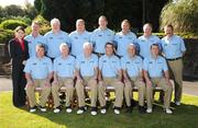 17 September 2008; Ballycastle Golf Club who were defeated by Naas Golf Club in the semi-final of the Bulmers Junior Cup, back row left to right, Anne Hogan, Brand Manager, Bulmers; Melvyn Carletom; Seamus Killough; Tony McConville; Colum Egan; Dessie Nevin; Danny Taggart; Hugh Sayers. Front row, left to right, Paul Taggart; Donal McCormick; John Boyd, Club Captain; Colm Hendrie, Team Captain; Edgar Dornam; Liam Quinn. Bulmers Junior Cup Semi-Finals. Bulmers Cups and Shields Finals 2008, Monkstown Golf Club, Parkgarriff, Monkstown, Co. Cork. Picture credit: Ray McManus / SPORTSFILE