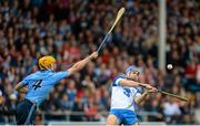 26 July 2015; Colin Dunford, Waterford, in action against Paul Schutte, Dublin. GAA Hurling All-Ireland Senior Championship, Quarter-Final, Dublin v Waterford. Semple Stadium, Thurles, Co. Tipperary. Picture credit: Dáire Brennan / SPORTSFILE