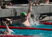 27 July 2015; Team Ireland’s Sean Coleman, a member of Cork Special Olympics Swimming Club, from Youghal, Co. Cork, reacts on winning a Silver Medal in the 25M Backstroke at the Uytengsu Aquatics Center. Special Olympics World Summer Games, Los Angeles, California, United States. Picture credit: Ray McManus / SPORTSFILE