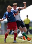 27 July 2015; Team Ireland’s Nathan Finney, a member of Sporting Fingal Special Olympics, from Ballymun, Dublin, in action against Matthew Dodds, Team GB, during a nil all draw between Team Ireland and Team GB at the Drake Stadium. Special Olympics World Summer Games, Los Angeles, California, United States. Picture credit: Ray McManus / SPORTSFILE