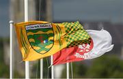 21 June 2015; Donegal and Derry flags. Ulster GAA Hurling Senior Championship, Quarter-Final, Donegal v Derry. Celtic Park, Derry. Picture credit: Oliver McVeigh / SPORTSFILE