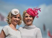 28 July 2015; Racegoers Martine McDonagh, left, and Ashley O'Driscoll, both from Galway City, at the races. Galway Racing Festival, Ballybrit, Galway. Picture credit: Cody Glenn / SPORTSFILE