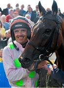 28 July 2015; Jockey Ruby Walsh with Long Dog after winning the Topaz Novice Hurdle. Galway Racing Festival, Ballybrit, Galway. Picture credit: Cody Glenn / SPORTSFILE