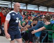29 July 2015; Ireland captain Paul O'Connell on his way onto the pitch before squad training. Irish Independent Park, Cork. Picture credit: Matt Browne / SPORTSFILE