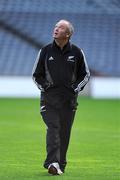 14 November 2008; Head coach Graham Henry looks up during the New Zealand team Captain's Run. Croke Park, Dublin. Picture credit: Brendan Moran / SPORTSFILE