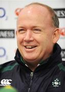 14 November 2008; Head coach Declan Kidney speaking during an Ireland rugby media conference. Jury's Croke Park Hotel, Dublin. Picture credit: Brendan Moran / SPORTSFILE